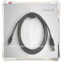 Hochwertiges schwarzes USB 2.0 Micro USB-Kabel mit Ferritkern Neu